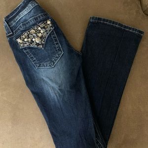 Miss me bling bootcut jeans size 25
